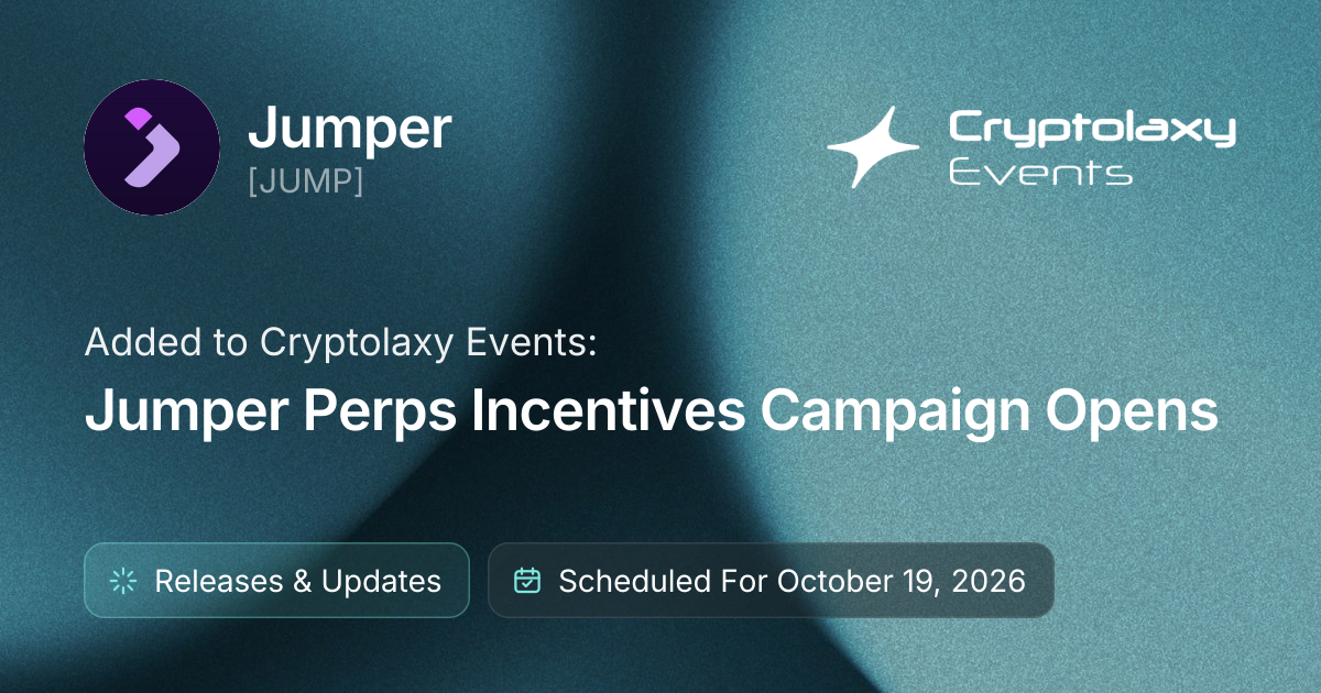Jumper Perps Launch with JUMP Incentives: October 2026 — Jumper (JUMP ...