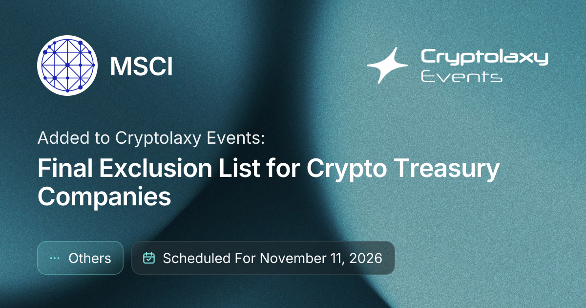 Final Exclusion List for Crypto Treasury Companies: November 11, 2026 ...